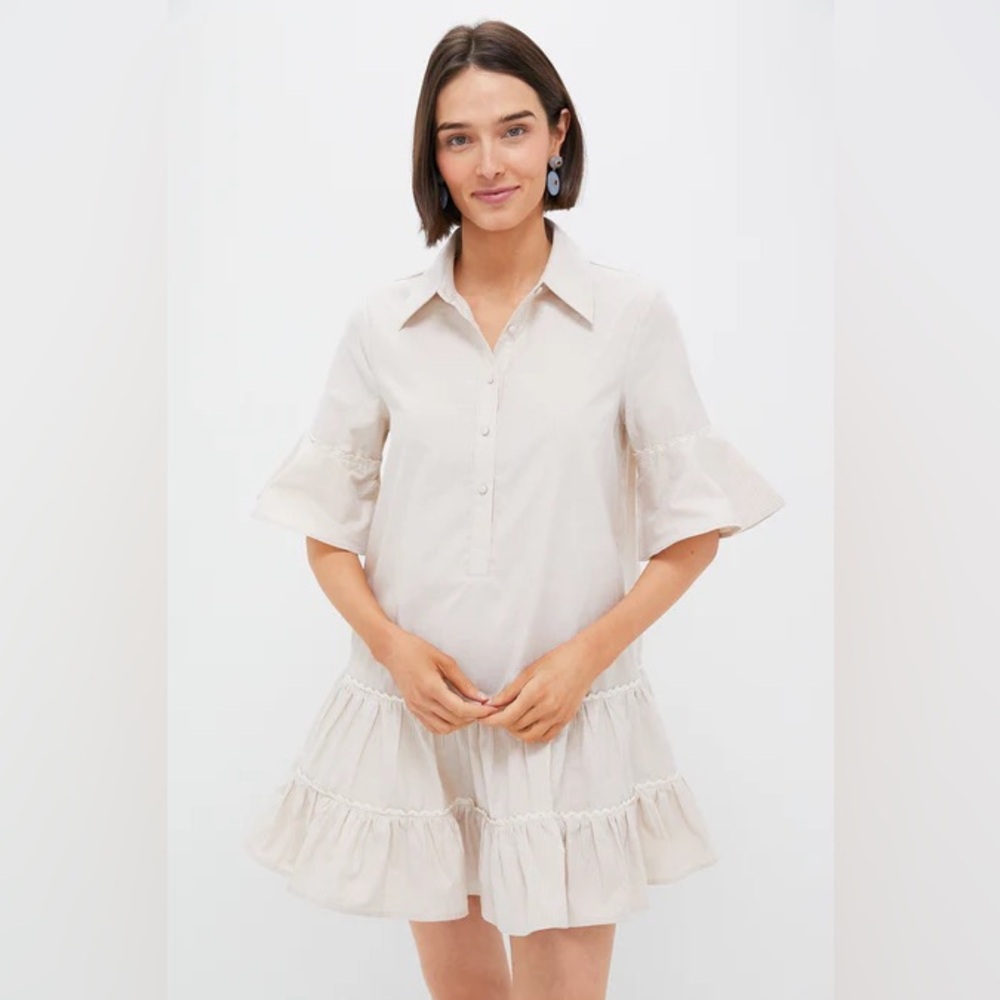 Tuckernuck Pomander Place Tan Stripe McKenna Dress